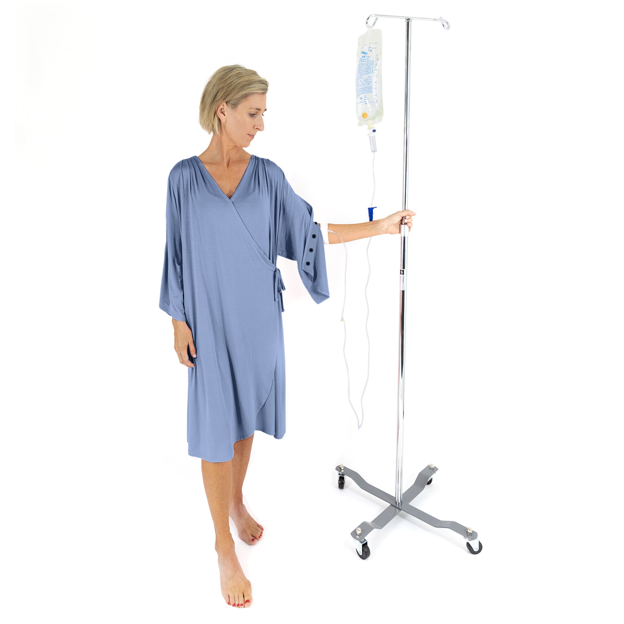 Hospital Gown Cornflower with IV