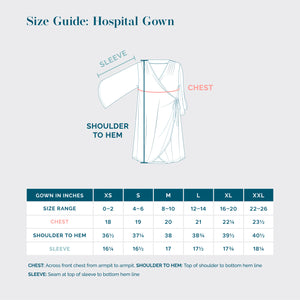 Hospital Gown with Snap Sleeves in Cornflower Blue