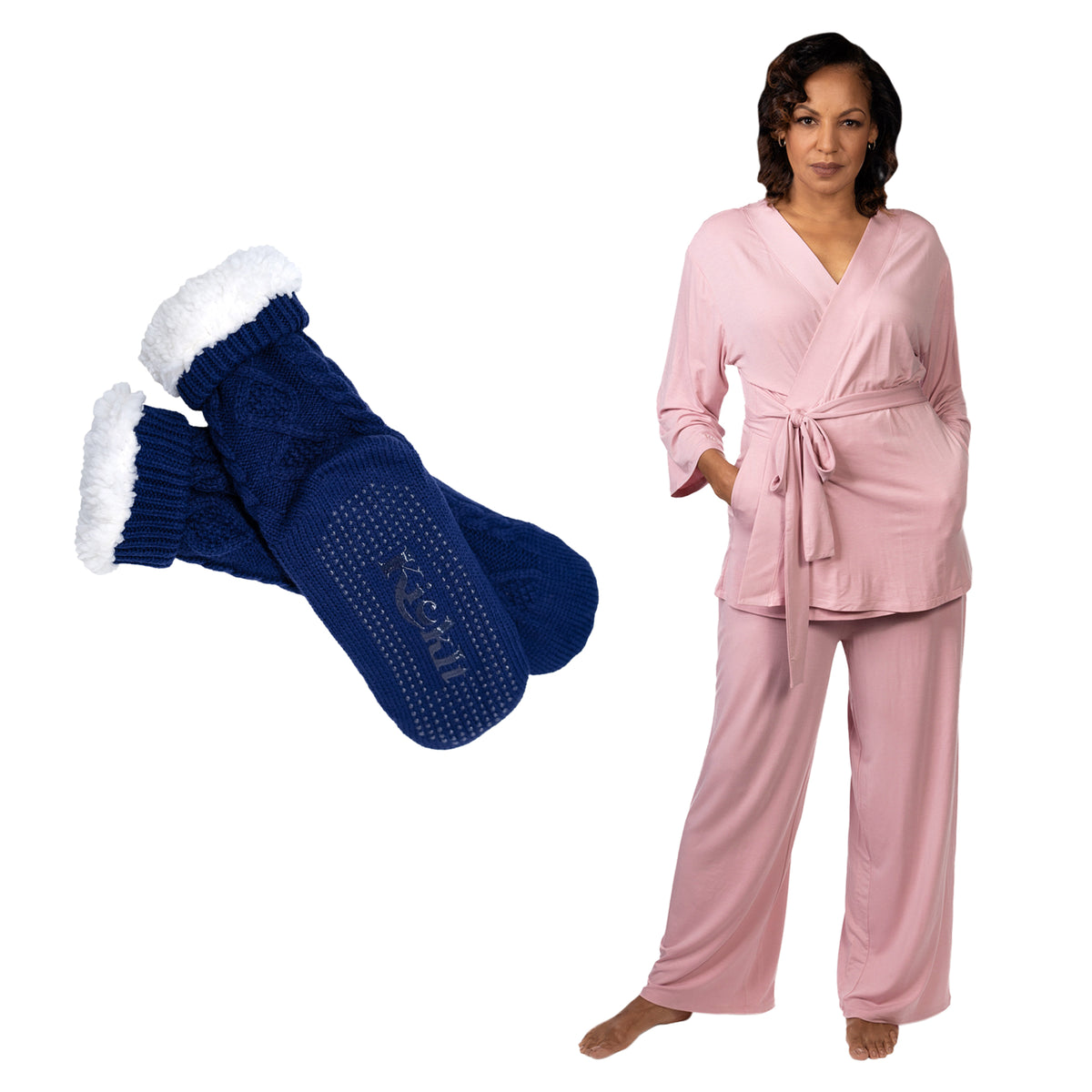 KickIt Mastectomy Pajamas Bundle - Rose Pink