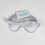 Silk eyemask with elastic back.