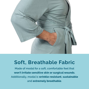 Soft and Breathable Fabric - Made of Modal for a soft touch that won't irritate sensitive skin or surgical wounds. wrinkle-resistant, sustainable and breathable