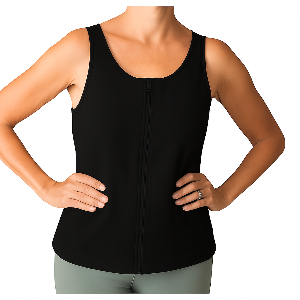 Recovery Tank Top with Front Zipper