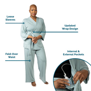 Load image into Gallery viewer, KickIt Home Recovery Pajamas in Sage Green
