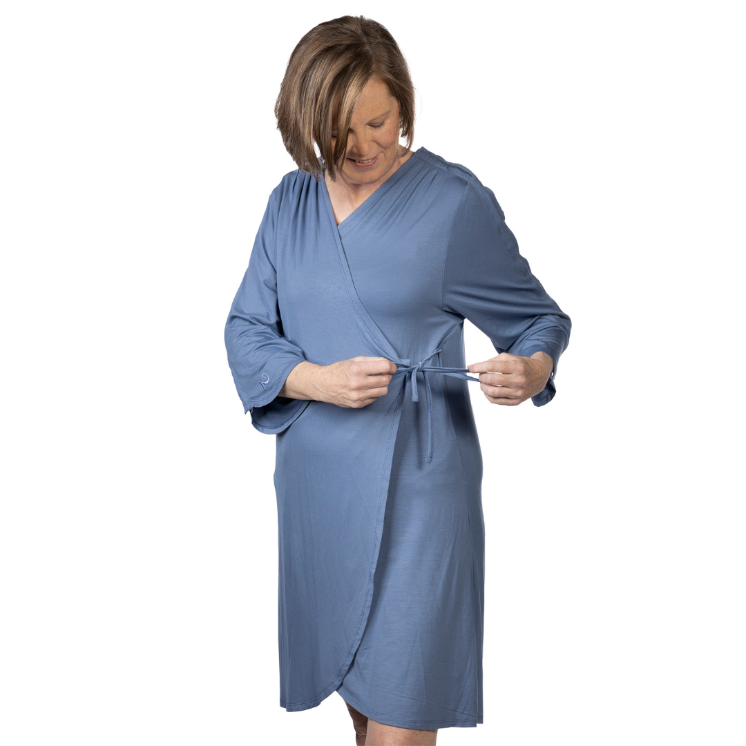 Womens SO SOFT flannel knit adaptive sleepwear, open back nightgown for  ladies,nursing home nightgown,hospice nightgown, open back pajama, velcro  snap close nightshirt,adaptive nightgown,