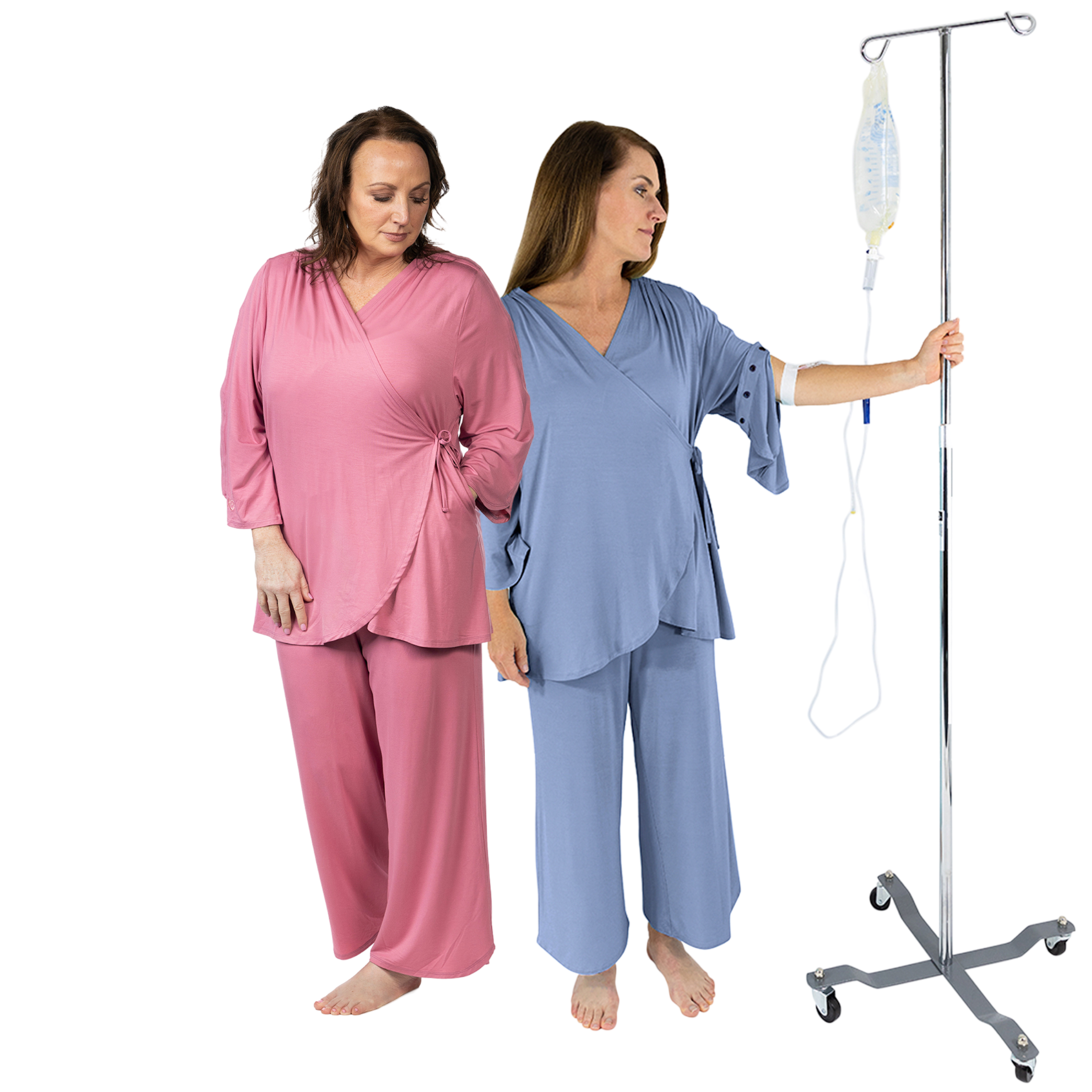 Hospital Pajamas in Pink and Blue