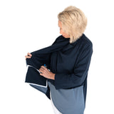 Colorblock Wrap Shirt with Drain Pockets