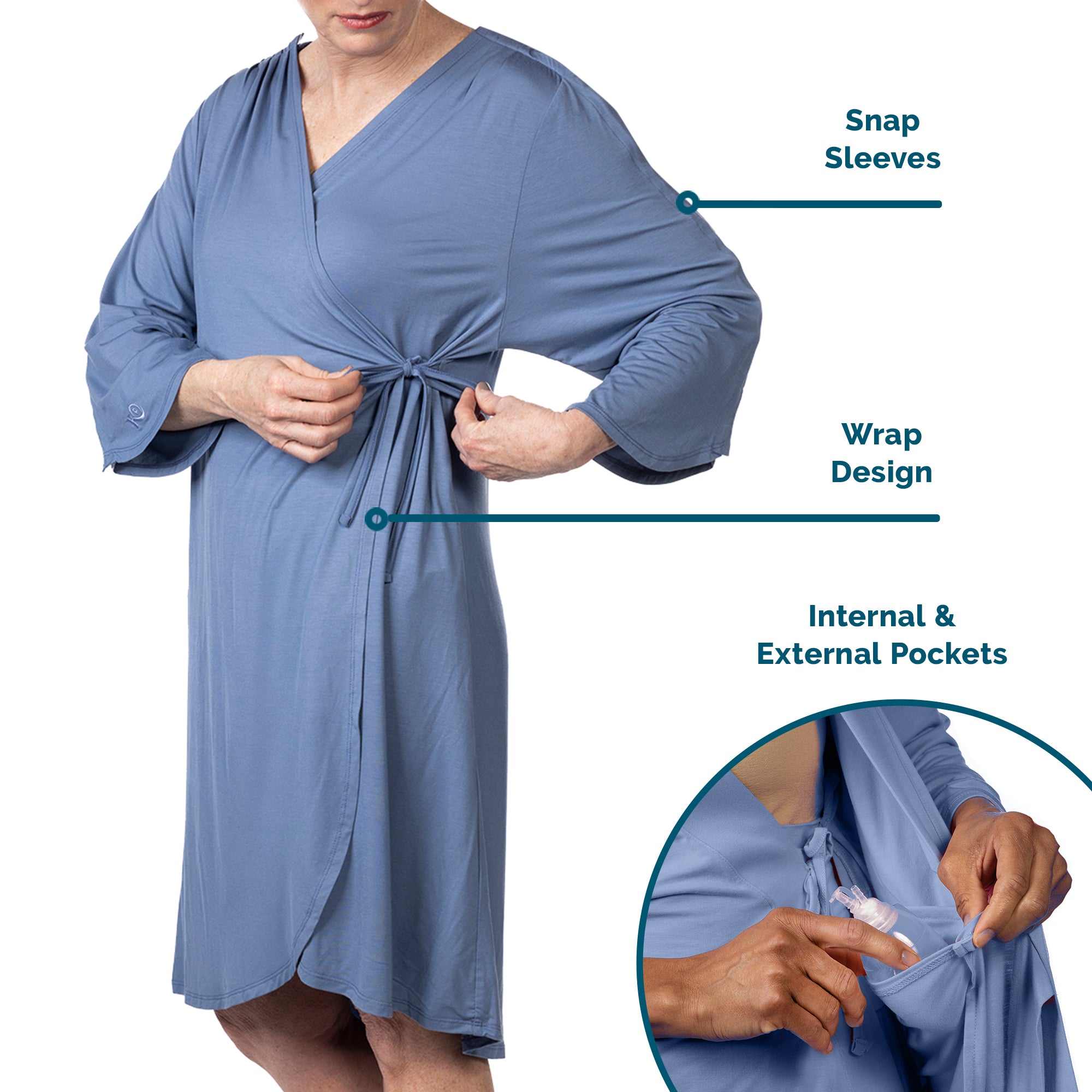 Dropship Cotton Hospital Gowns For Women. Patient Robes Medium. Pack Of 3  White Hospital Gowns For Men With Front And Back Snap Closure; Hospital Gown  With Short Sleeves. Medical Patient Gowns to
