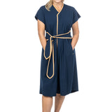 Short Sleeve Front Zip Dress