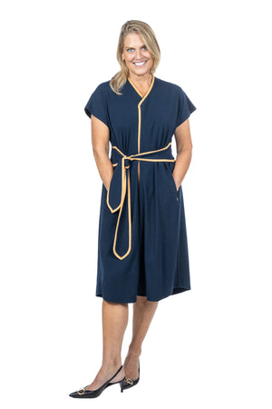 Load image into Gallery viewer, Short Sleeve Front Zip Dress
