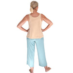 Camel Zip Front Mastectomy Tank from the backside
