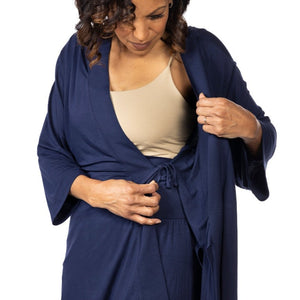 Load image into Gallery viewer, KickIt Home Recovery Pajamas in Navy Blue
