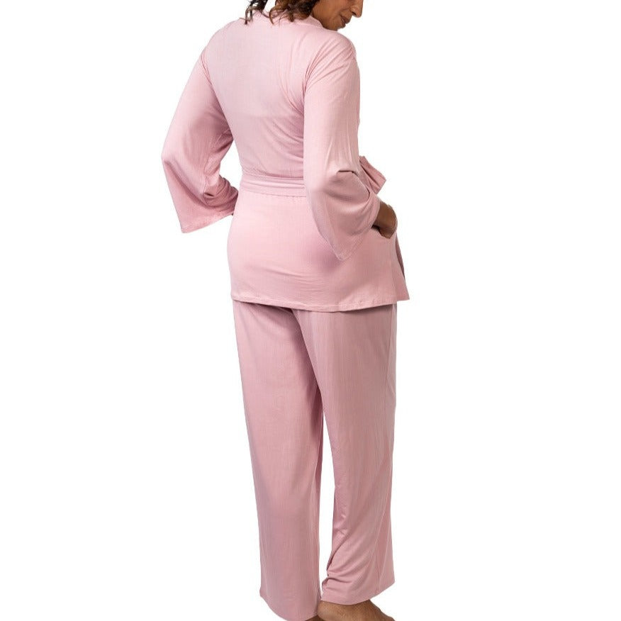Luxurious Post Surgery Pajamas with Snap Sleeves and Mastectomy Drain  Holder Pockets, Chemotherapy Must Haves for Women (X-Small, Dusty Pink) at   Women's Clothing store
