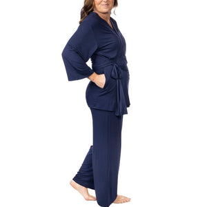 Load image into Gallery viewer, Mastectomy Pajamas in Navy
